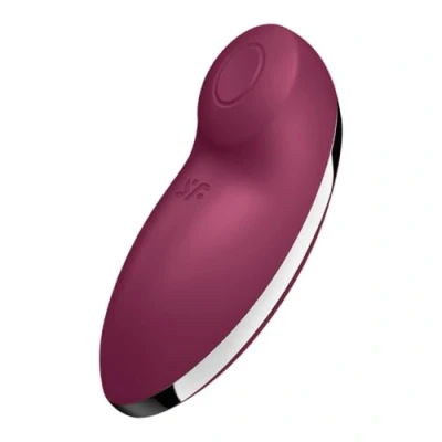 Abbildung von Satisfyer Tap &amp; Climax 2 11 cm Auflegevibrator mit Klopffunktion Zwei unabhängig voneinander steuerbare Motoren Wiederaufladbar Wasserdicht (IPX7) Hautfreundliches Silikon (beere)