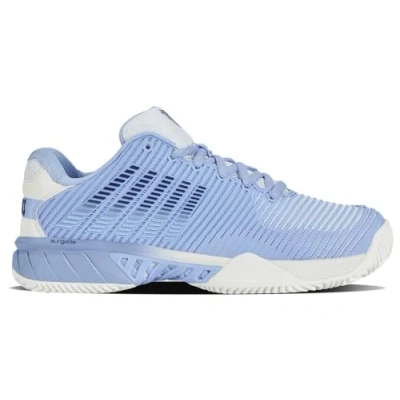 Abbildung von K SWISS Hypercourt Express 2 Tennisschuh für Sandplätze, Damen, Größe: 39.5, Bright white/open air/estate blue Schuhe