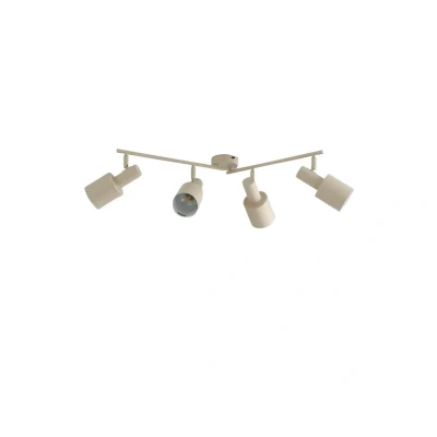 Abbildung von Lindby Deckenstrahler Ovelia, 8 cm, beige, 4 flg., Metall