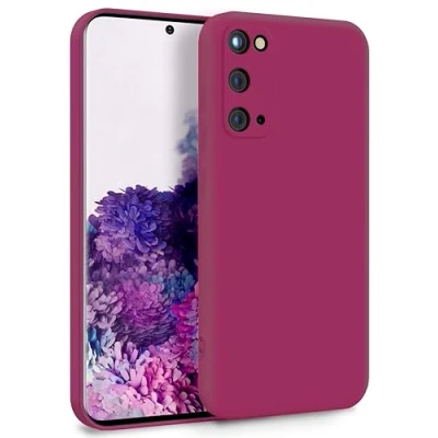 Abbildung von MyGadget Hülle für Samsung Galaxy S20 Zweilagige Handyhülle mit Kameraschutz Cover Innenfutter &amp; Silikon außen Wein Rot