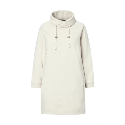 Abbildung von Ulla Popken Langarm Taschen Freizeitkleid, Damen, Größe: 46/48, Nature melange
