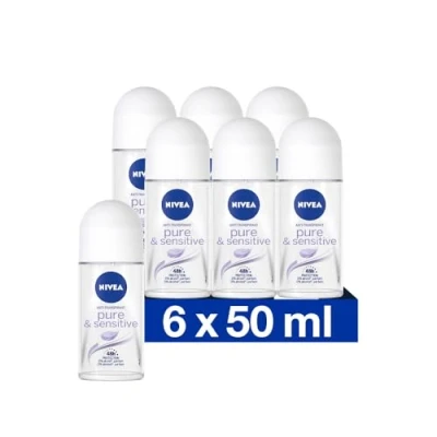 Abbildung von 6er Pack NIVEA Women &quot;Pure &amp; Sensitive&quot; Deo Roll on 50ml