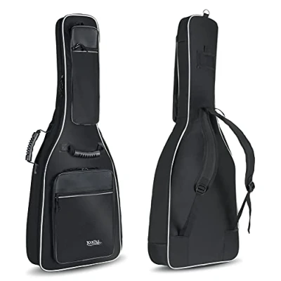 Abbildung von Rocktile 4/4 Klassik Gitarrentasche Deluxe gepolstert mit Rucksackgarnitur Gigbag für Konzertgitarre Schwarz