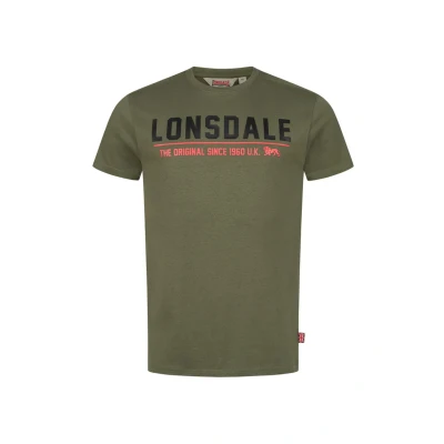 Abbildung von Lonsdale Normale Passform Crantock Tshirt print, Herren, Größe: Medium, Olive black red