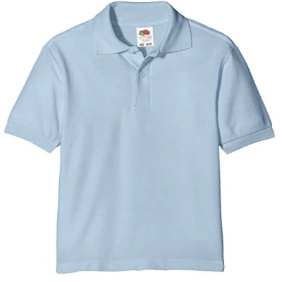Abbildung von Fruit of the loom Jungen 65/35 Polo Kids Poloshirt, Blau (Sky Blue 320), 152 (Herstellergröße: 12 13)