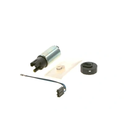 Abbildung von BOSCH 0 986 580 942 Kraftstoffpumpe elektrisch mit Anbaumaterial Anschlussteilen TOYOTA: Yaris I Schrägheck