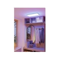 Abbildung von EGLO connect.z Smart Home LED Badezimmer Deckenleuchte Rovito Z, ZigBee, App und Sprachsteuerung Alexa, warmweiß kaltweiß, RGB, dimmbare Bad Deckenlampe, weiß, IP44, 57x30 cm