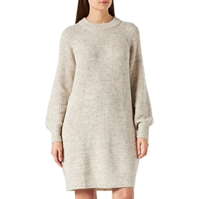 Abbildung von ONLY Damen Onlvannes L/S Dress Knt Kleid, Light Grey Melange, L EU