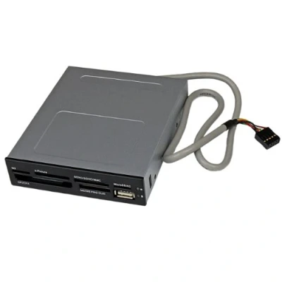 Abbildung von StarTech.com Interner USB 2.0 Kartenleser 3,5&quot; (8,9cm) 22 in 1 Front Panel Card Reader Multi Speicherkartenleser für SD / CF MMC
