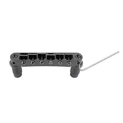 Abbildung von Guyker Guitar Saddle Bridge Tune O Matic Bridges with Studs Replacement for LP EPI 6 String Electric (GM003, Brown)
