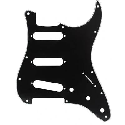 Abbildung von Fender® »11 HOLE MODERN STYLE STRATOCASTER® S/S/S PICKGUARD« Schlagbrett/Pickguard für Strat® 3 lagig 11 Loch Farbe: Schwarz