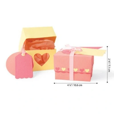 Abbildung von Sizzix Thinlits Plus Die Set 10PK Box &amp; Labels von Jenna Rushforth