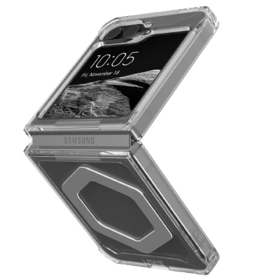 Abbildung von Samsung Galaxy Z Flip 6 Hülle MagSafe Kunststoff UAG Backcover/Hard Case Handyhülle Transparent Shockproof/Stoßfest