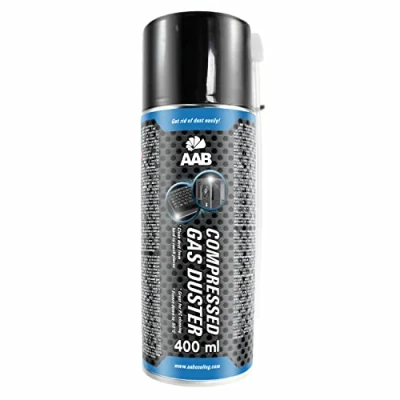 Abbildung von AAB Druckluft Reiniger 400ml, Reinigungspray, aus der Dose, Reinigung von Tastatur, PC, Bildschirmen, Spielekonsolen, Kopierer, Computergehäuse, PC Reinigung, Luftdruckspray
