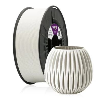 Abbildung von WINKLE PLA 850 Filament, Gletscherweiß, 3D Drucker 850, 1,75 mm, 300 g, Weiß, Ingeo hochtemperaturbeständig, Spule mit g