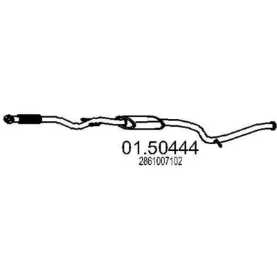 Abbildung von MTS 01.50444 Mittelschalldämpfer 2330 KIA: Picanto I