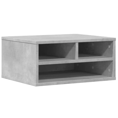 Abbildung von vidaXL Druckerständer, Druckertisch mit Stauraum, Druckerregal für Büro Arbeitszimmer, Druckerhalter Beistelltisch, Betongrau Holzwerkstoff
