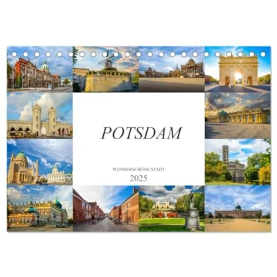 Abbildung von Potsdam Wunderschöne Stadt (Tischkalender 2025 DIN A5 quer), CALVENDO Monatskalender