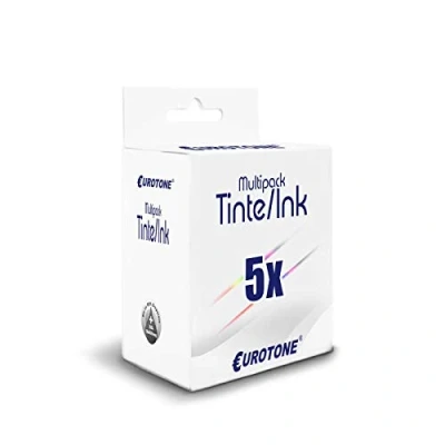 Abbildung von 5X Eurotone Patronen für Epson 525 630 ersetzt T1306 CMYK Black Cyan Magenta Yellow