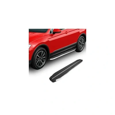 Abbildung von OMAC Trittbretter Seitenschweller kompatibel mit Mercedes GLK X204 2008 2015 Stahl Schwarz Grau