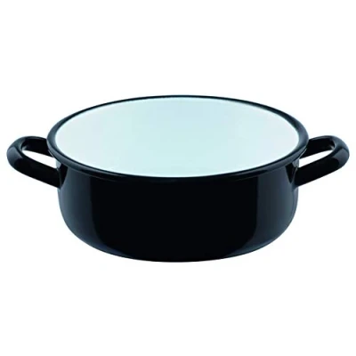 Abbildung von Riess Kasserolle Classic Schwarz Emaille 18 cm 1,5 l