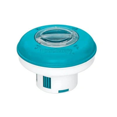 Abbildung von Bestway Flowclear™ Dosierschwimmer Blau Weiß 16 cm Ø Poolwasser sauber und kristallklar