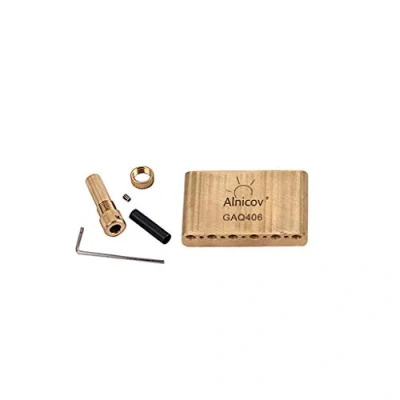 Abbildung von Alnicov 63,5 mm Messing Tremolo Block mit Bar für Fender Strat Stratocaster Bridge