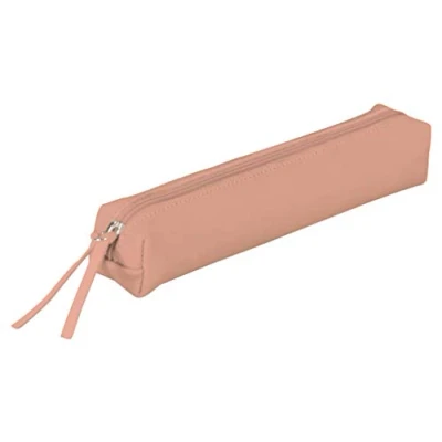Abbildung von Clairefontaine 410157C Schlampermäppchen Slim, aus Lammleder, 19,5 x 2,5 4cm, 1 Stück, Koralle