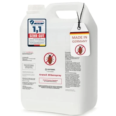 Abbildung von Bioformel LTK 008 5L Milbenspray &amp; Milbenabwehr mit Langzeitwirkung Anti Milben Spray für Matratzen, Textilien, Polster Bett Bekämpfung von Hausstaubmilben Bettwanzen Parasiten