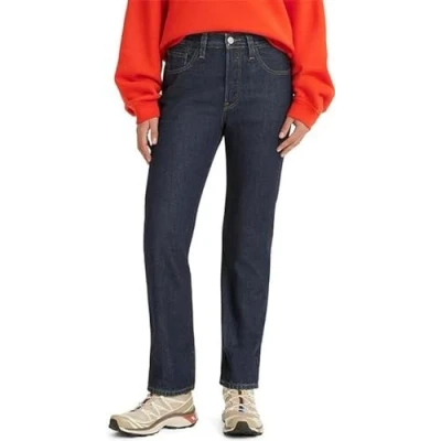 Abbildung von Levi&#039;s 501 First WASH Jeans Straight Leg, Damen, Größe: 25x32, Dark indigo