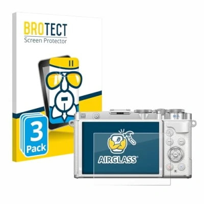 Abbildung von BROTECT Schutzglas für Olympus PEN E P7 (3 Stück) Schutzfolie Panzer Folie Glas [Extrem Kratzfest 9H, Anti Fingerprint, Ultra Transparent]