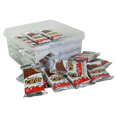 Abbildung von Süßigkeiten Party Box mit Ferrero Kinder Cards in Einzelverpackung, 1er Pack (1 x 768g)