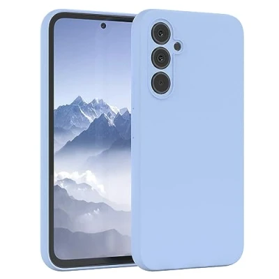 Abbildung von EAZY Case Bumper Back Cover kompatibel mit Samsung Galaxy A54 Schutz Matt, Kratzfeste Rundumschutz Case, Stoßfest Gummi Schutzhülle weichem Mikrofaser Innenfutter, Himmel Blau