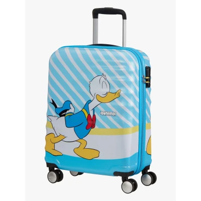 Abbildung von American Tourister Wavebreaker Disney Spinner 55/20 Donald Blue Kiss Koffer mit 4 Rollen Kindertrolley Mädchen&amp;Junge Hartschale Kinderkoffer