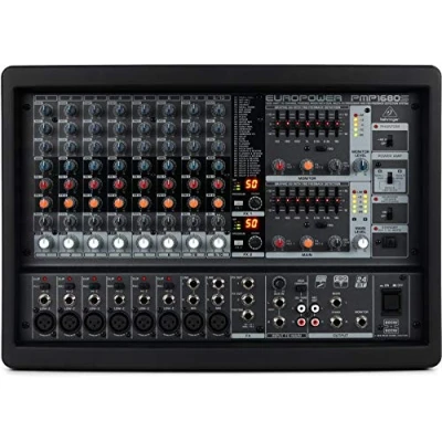 Abbildung von Behringer EUROPWER PMP1680S 1600 Watt 10 Kanal Powermixer mit Dual Multi FX Prozessor und FBQ Feedback Erkennungssystem
