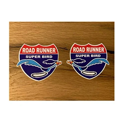 Abbildung von MG355 / 2X Road Runner Aufkleber je 8,5 x 7 cm Hot Rod Vintage Rat Rost Rust Retro Sticker USA Old School Oldtimer Muscle Car