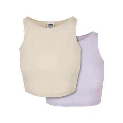 Abbildung von Urban Classics Cropped 2PACK Top, Damen, Größe: Small, Softseagrasslilac