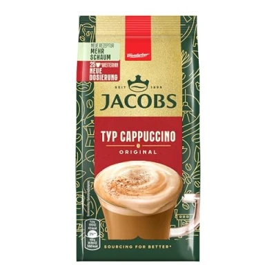 Abbildung von Jacobs Typ Cappuccino Original, Getränkepulver mit löslichem Bohnenkaffee, Hergestellt in Deutschland, Instant Kaffee, für 25 Getränke, 290 g