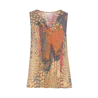 Abbildung von Buffalo Strandtop, mit Animalprint, sommerliches Blusentop V Ausschnitt