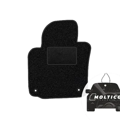 Abbildung von moto MOLTICO Fahrer Fußmatte Auto Velours Fahrerseite Autoteppiche Schwarz Fahrermatte 1 teilig passend für Skoda Octavia II 2004 2013