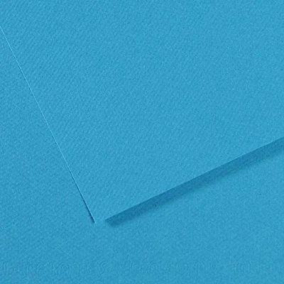 Abbildung von Canson Mi Teintes Papel de Color Pulpa Teñida, 160 g/m2, Azul (Turquoise 595), 29,7x59, Pack 10