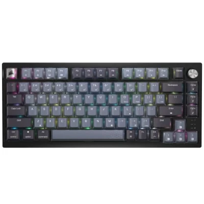 Abbildung von Corsair K65 PLUS WIRELESS 75 % RGB, mechanische Gaming Tastatur, Hot Swap, MLX, vorgeschmiert, lineare Schalter, Schalldämmung, PBT Tastaturen, QWERTY ES, Schwarz
