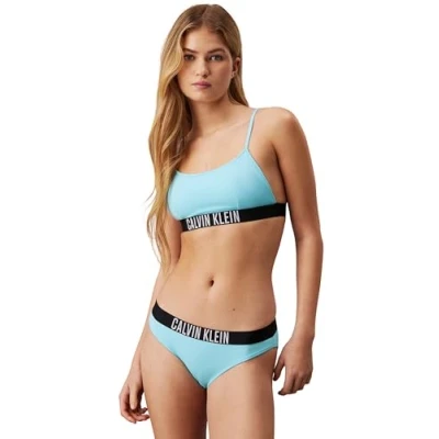 Abbildung von Calvin Klein Swimwear Intense Power Bikinitop, Damen, Größe: Large, Blue punch