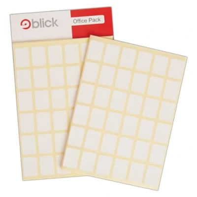 Abbildung von Blick Etiketten, weiß, selbstklebende Aufkleber, Büropackung, rechteckig, 16 mm x 22 mm, 1440 für Zuhause, Büro, Familie, Schule, Briefe, Adressen