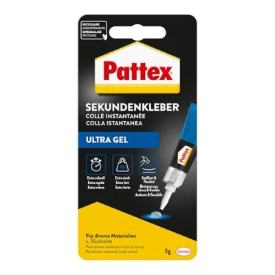 Abbildung von Pattex Sekundenkleber &quot;Ultra Gel&quot;, WA 98, transparent, 3g VE=