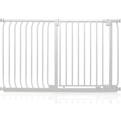Abbildung von Safetots Elite Sicherheitsschutzgitter, 134cm 143cm, Mattweiß, Treppenschutzgitter mit Druckmontage, Sicherheitsbarriere, Einfache Installation