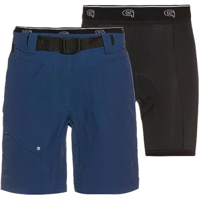 Abbildung von Gonso Fahrradhose Mira 0 kurze Damen Radhose mit Sitzpolster, wasserabweisend, inkl. Gürtel