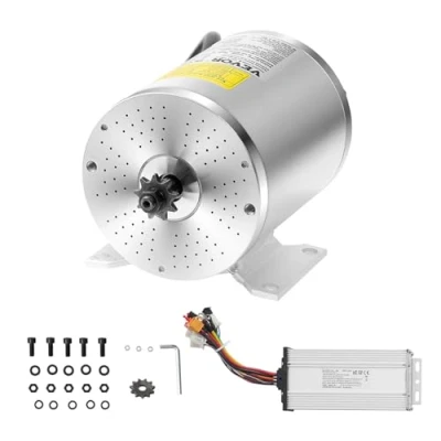 Abbildung von VEVOR 2000 W Elektrischer Bürstenloser Gleichstrommotor Bausatz, Elektromotor 60 V 4500 U/min Motor mit verbessertem Drehzahlregler für Go Karts E Bike Motorrad Roller