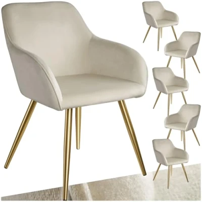 Abbildung von tectake Esszimmerstuhl Marilyn (6er Set, 6 St), Gepolstert