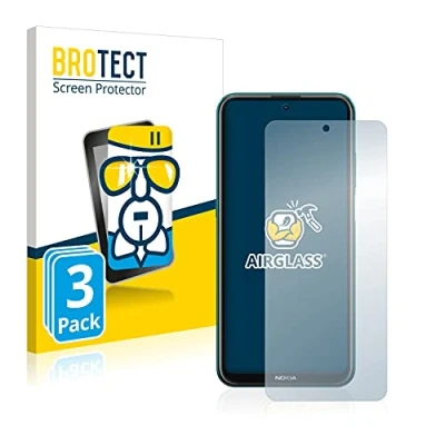 Abbildung von BROTECT Schutzglas für Nokia X10 (3 Stück) Schutzfolie Panzer Folie Glas [Extrem Kratzfest 9H, Anti Fingerprint, Ultra Transparent]